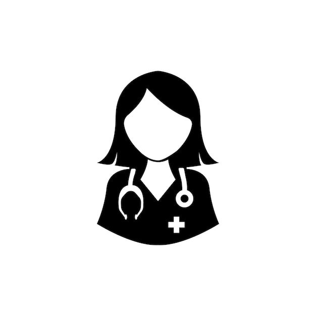 Doctor icon flat vector illustration