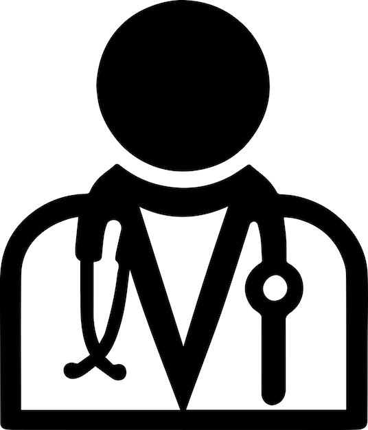 Doctor icon vector silhouette