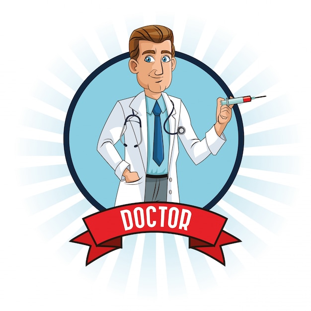 Doctor man cartoon