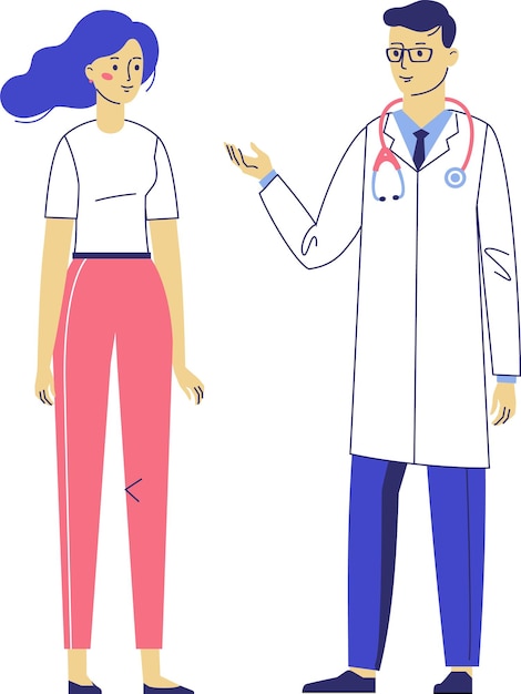 Doctor Man Consultation for Patient Woman