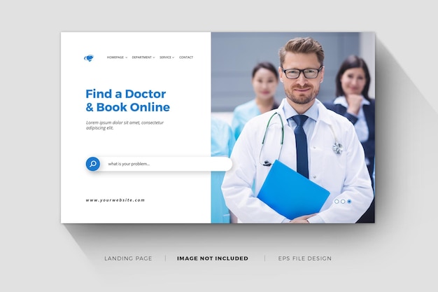 Вектор Целевая страница doctor medical business