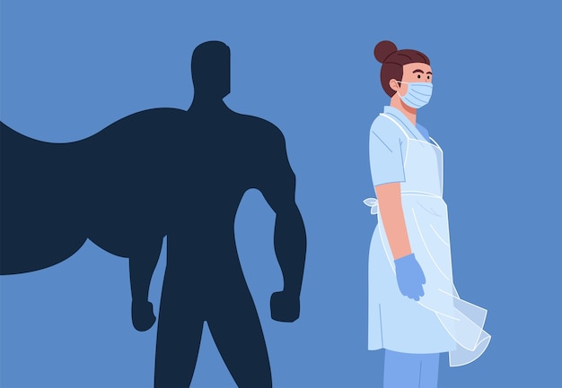 doctor or medical personnel as hero concept