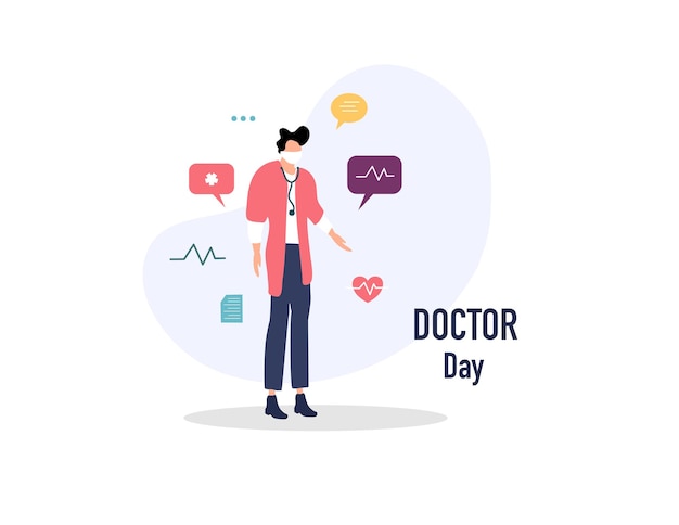 Doctor and nurses illustration vector design for doctor nurses day