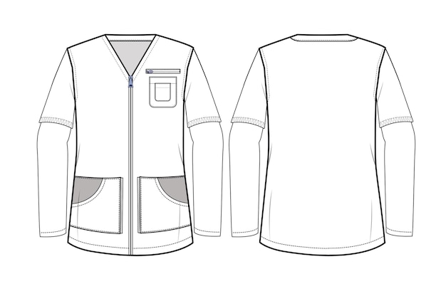 Doctor outfit sketch template