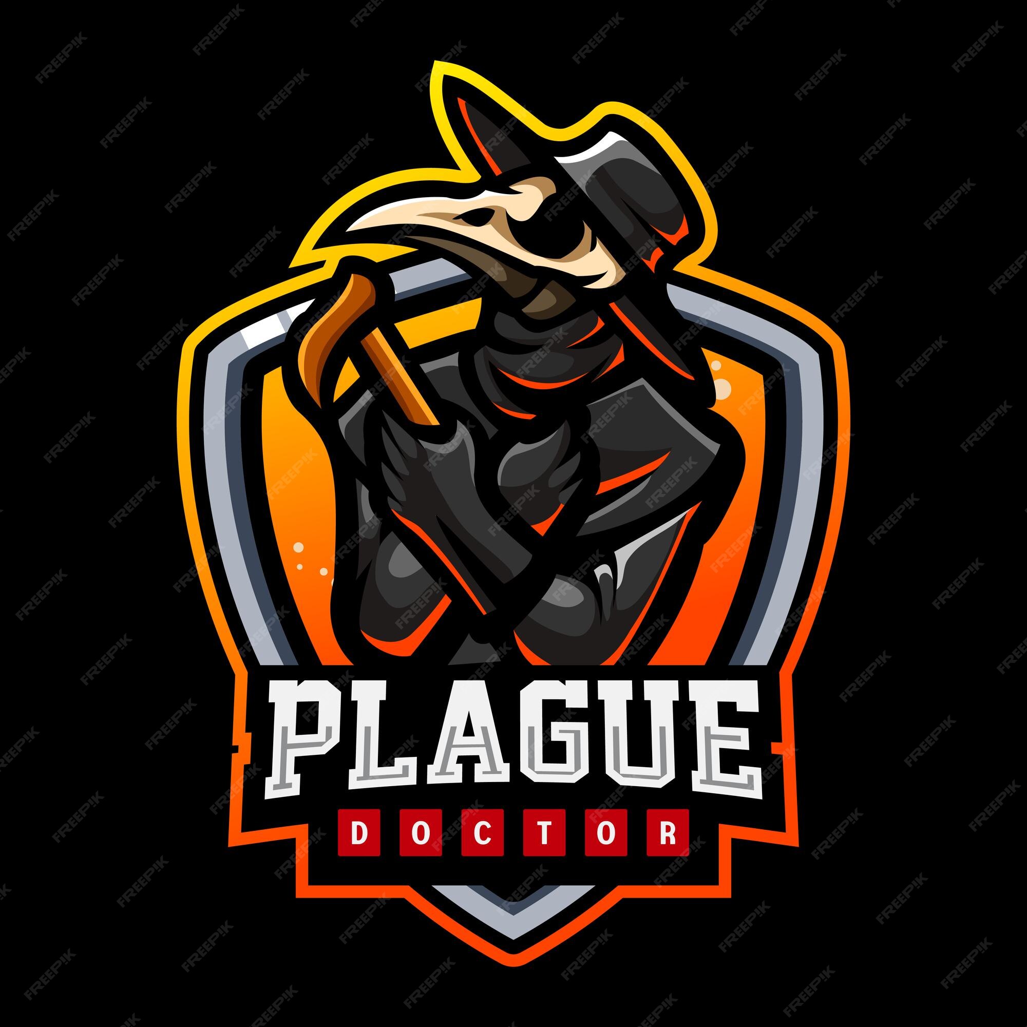 Plague esport logo mascot design Royalty Free Vector Image
