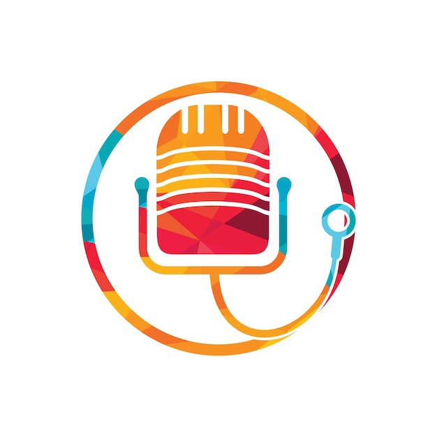 Doctor podcast vector logo design