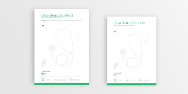 Doctor Prescription Letterhead template design