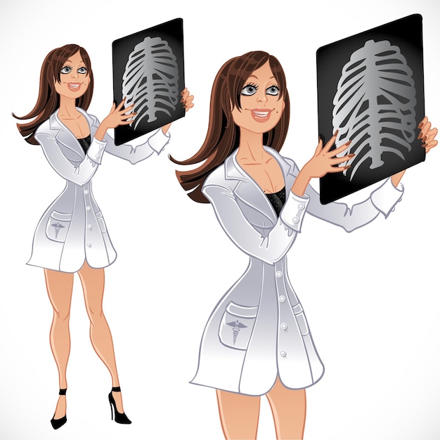 Vector doctor radiologist