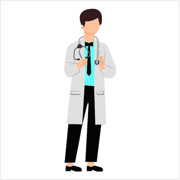 Doctor silhouette doctor character vector illustration medical person