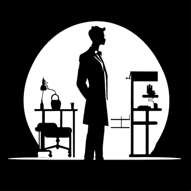 Doctor silhouette vector file