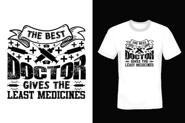 Doctor t shirt design tipografia vintage