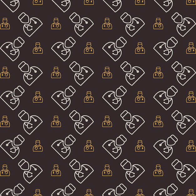 doctor trendy pattern repeating vector beautiful illustration background