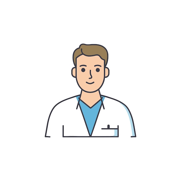 Vector doctor vector illustration on white background