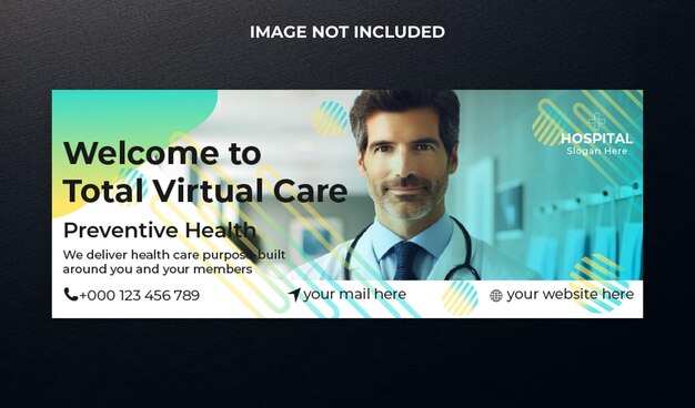 Vector doctor web banner template