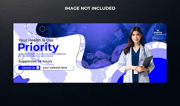 Vector doctor web banner template