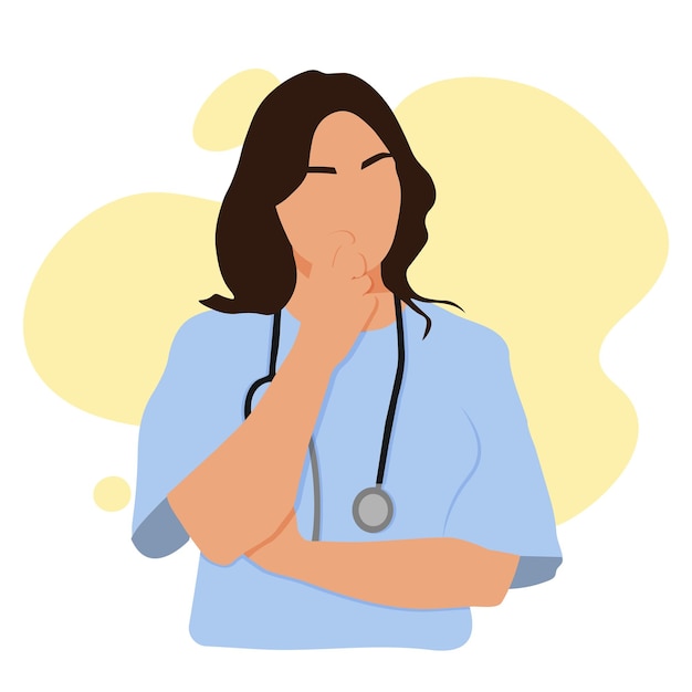 doctor with stethoscope vector illustration