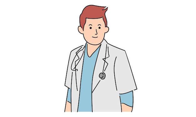 Vector doctor with stethoscope