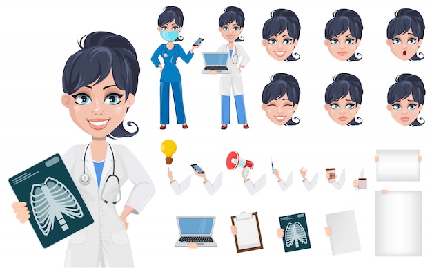Доктор женщина, профессиональный медицинский персонал