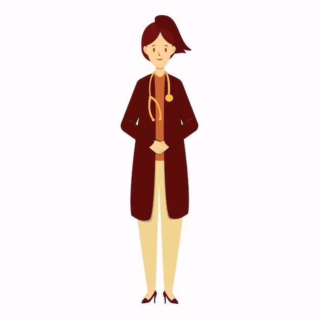 Vector doctor women flat illustration