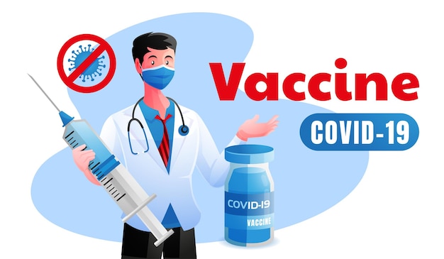 Врачи обеспечивают защиту с помощью вакцины COVID 19