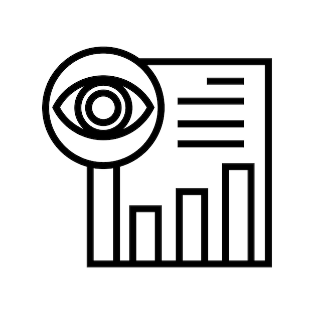 document analysis vector icon