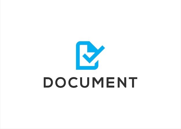 Document check logo design vector illustration