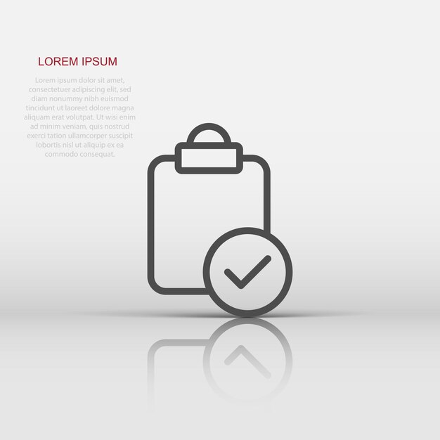 Premium Vector | Document checkbox icon in flat style test vector ...