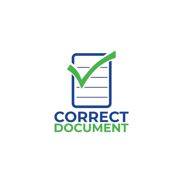 Document checkmark assesment logo design