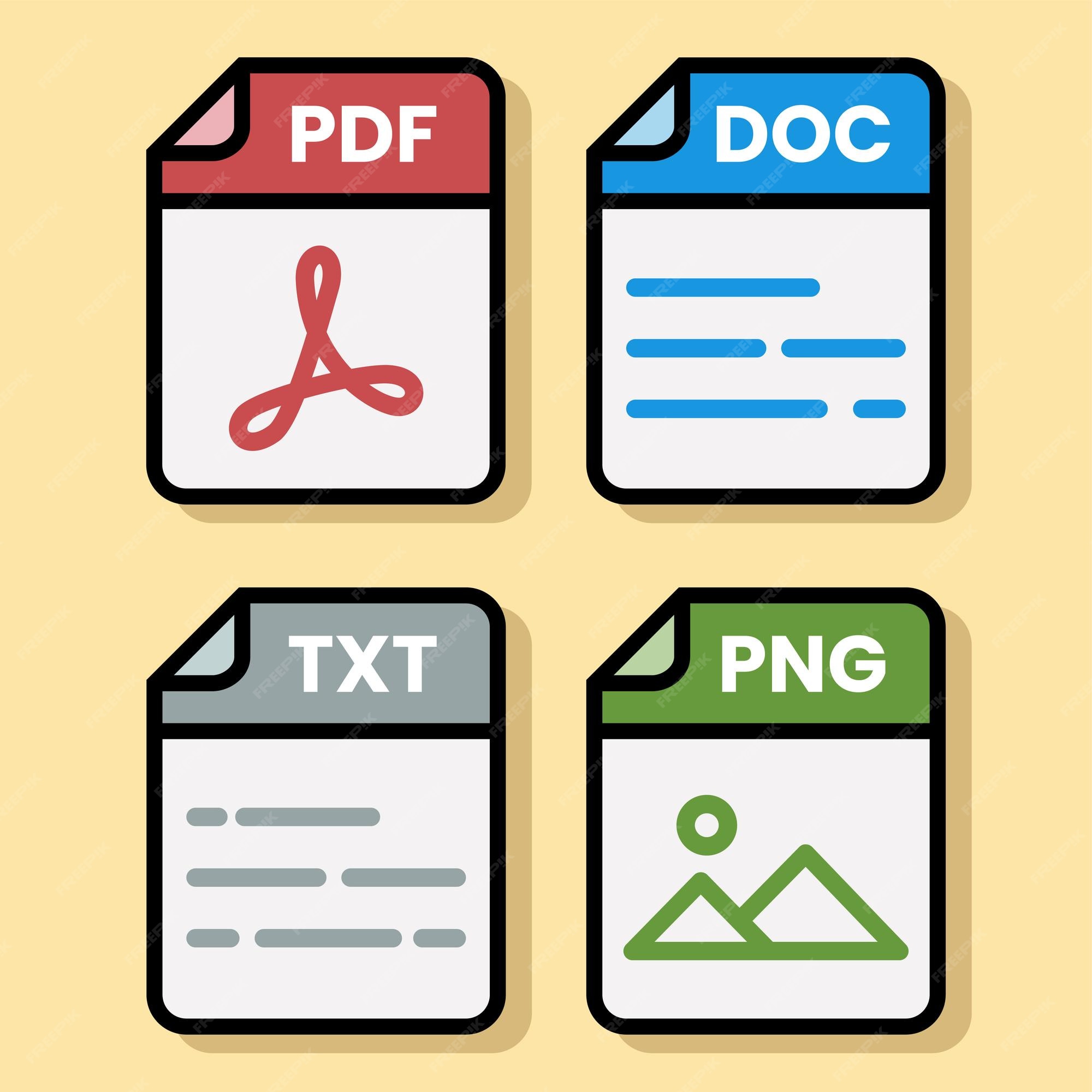 Premium Vector Document file folder download vector color format pdf