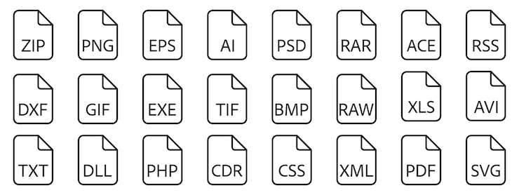 Vector document file type format line
