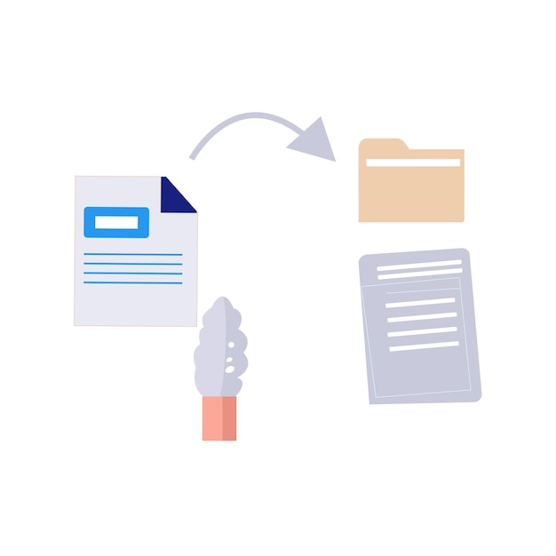 Document files are being moved to a folder
