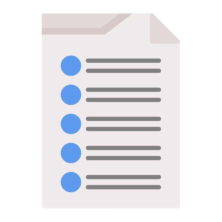Vector document flat illustration