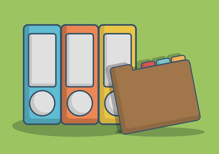 Vector document folders icon