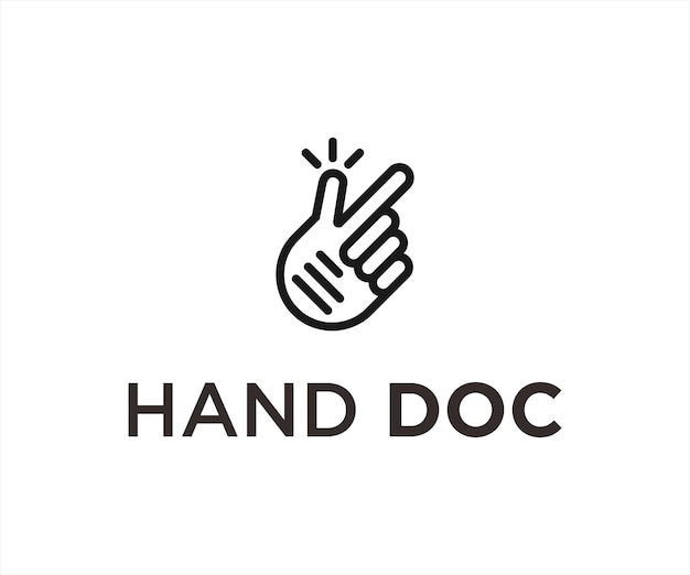 document hand logo of hand icoon