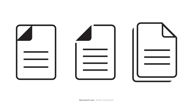 Дизайн значка документа Иллюстрация векторного символа страницы