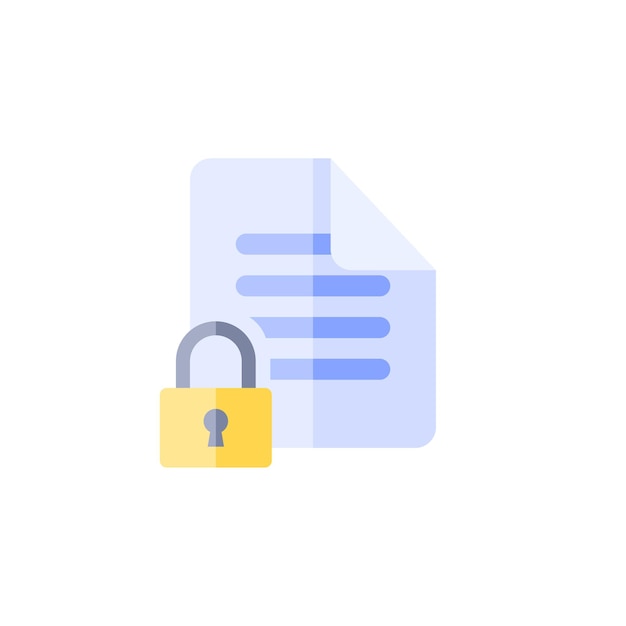 평평한 디자인의 문서 아이콘