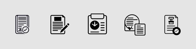 Document icon set or edit document