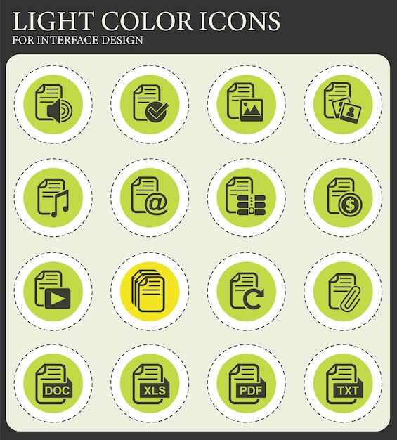 Document icon set