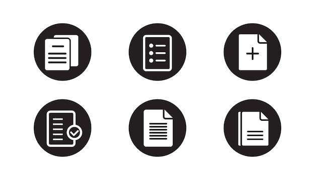 Document icons set