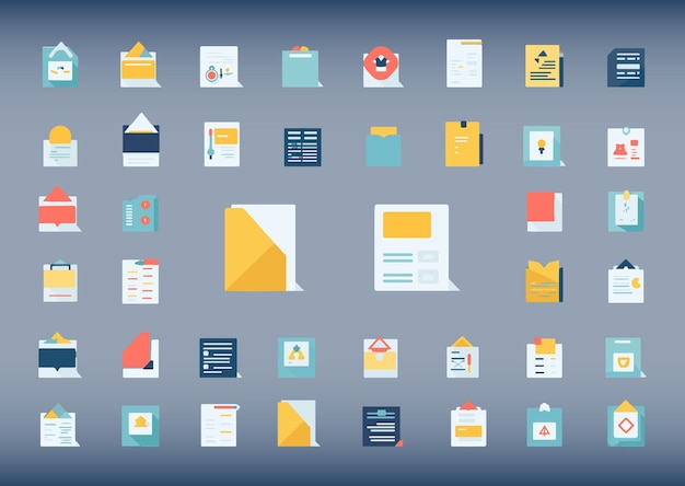 Vector document icons