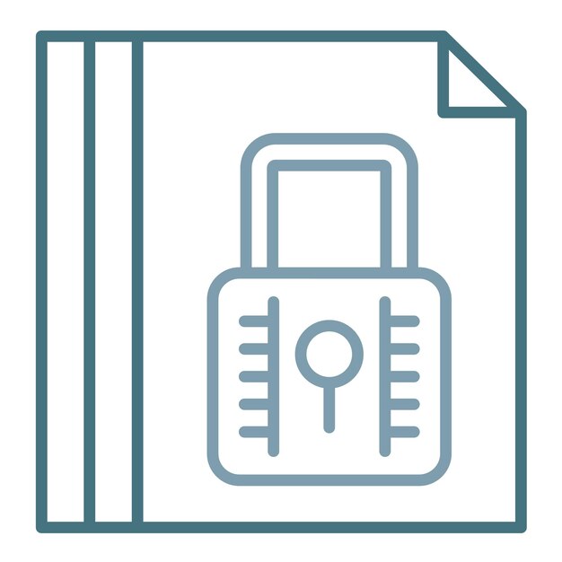 Запертая плоская иллюстрация документа