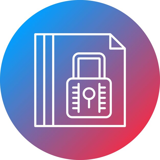 ドキュメントのロックされたアイコンベクトル画像はセキュリティのために使用できます