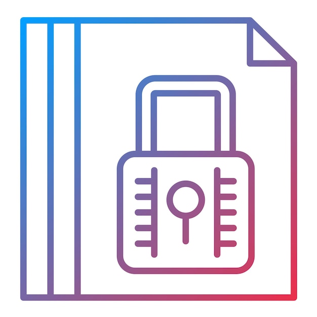ドキュメントのロックされたアイコンベクトル画像はセキュリティのために使用できます
