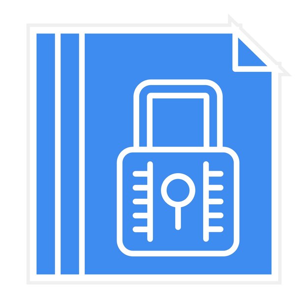 Vector document locked icon vector image can be used for security