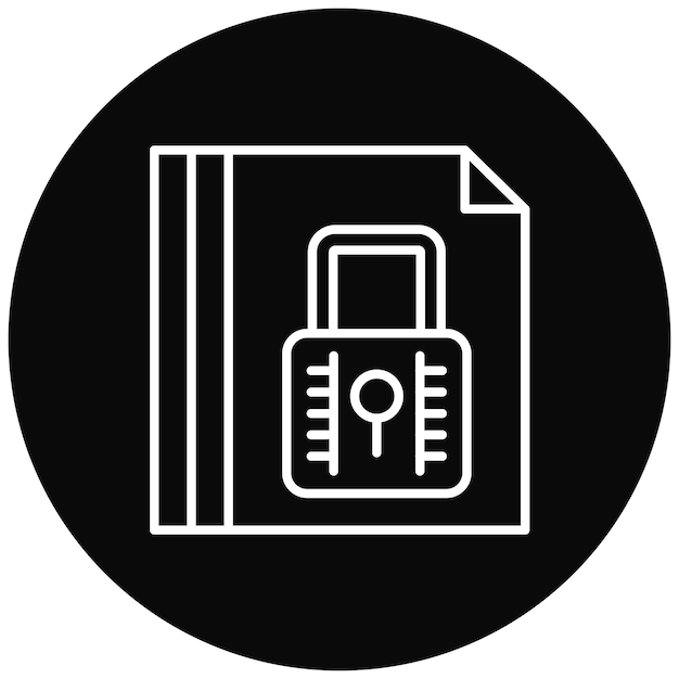 Document Locked icon vector image Can be used for Security