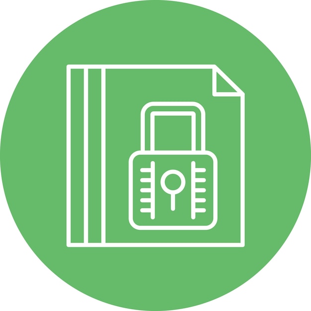 Vector document locked icon vector image can be used for security