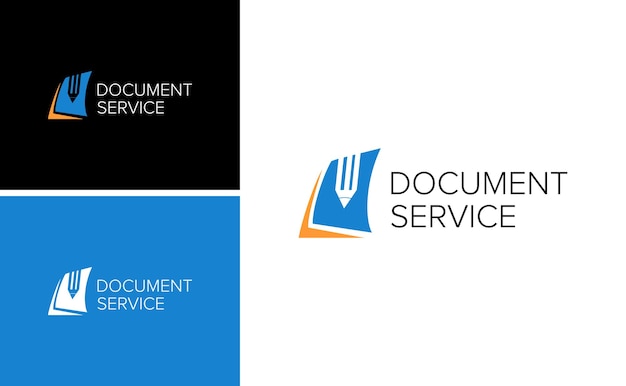 document paper logo financial report service vector template