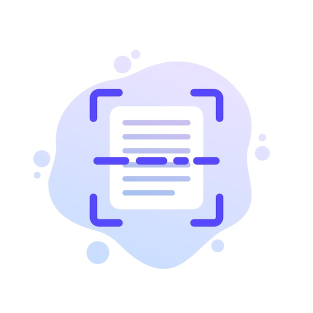 Document scan icon vector design