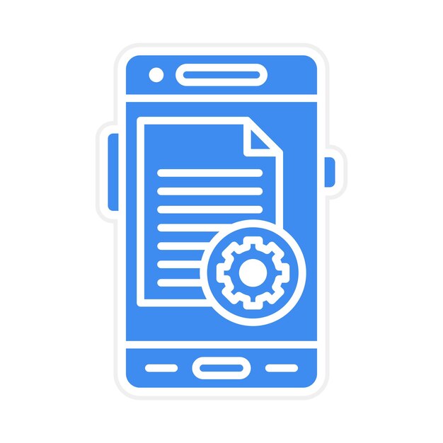 Vector document settings icoon vector afbeelding kan worden gebruikt voor mobile app development