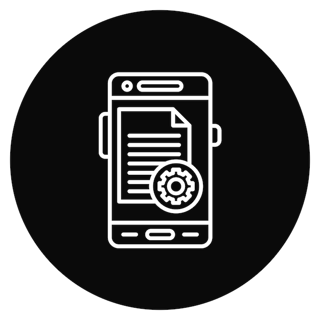 Document Settings icoon vector afbeelding Kan worden gebruikt voor Mobile App Development